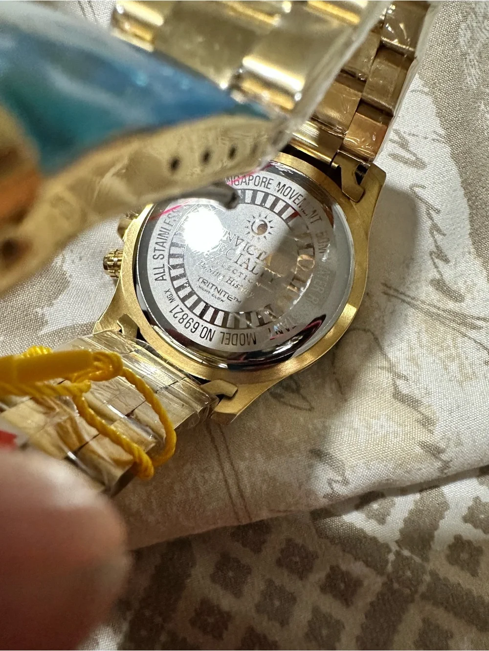 Invicta Specialty Men’s 48mm Blue Dial Chronograph Quartz Gold Box